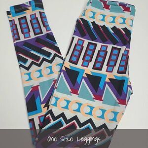 LuLaRoe OS Leggings One Size Geometric NEW